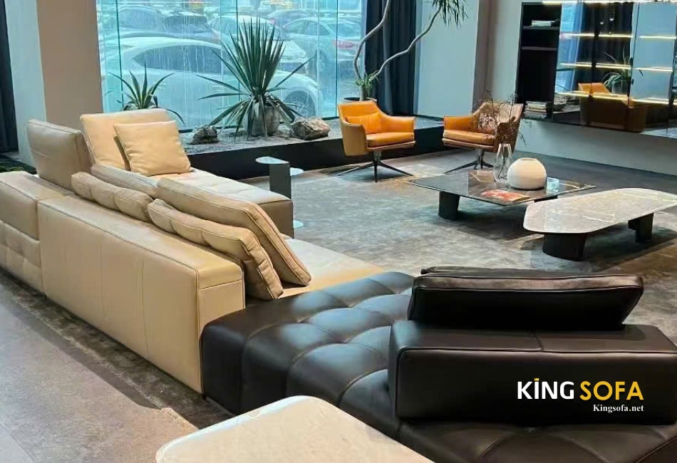 MẪU SOFA DA PHÙ HỢP VỚI NHIỀU CHUNG CƯ – GỢI Ý TỐT NHẤT CHO KHÔNG GIAN SỐNG HIỆN ĐẠI 2 Mẫu Sofa Da Bò Tại Chung Cư Cao Cấp